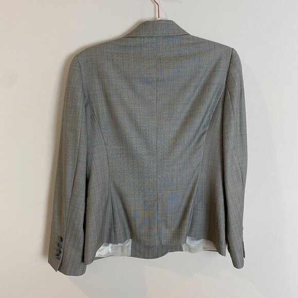 Brooks Brothers Blazer Double Breasted Gray Women 6 100% Wool Herringbone - Picture 4 of 6